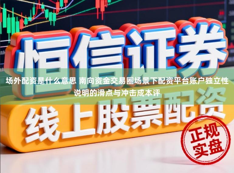 场外配资是什么意思 南向资金交易圈场景下配资平台账户独立性说明的滑点与冲击成本评